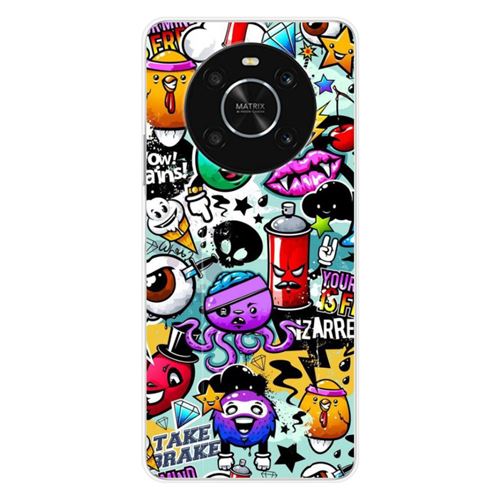 Coque en silicone imprimée compatible Huawei Honor X9 4G Graffiti 2