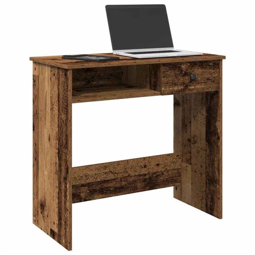Bureau style vieux bois 80x40x75 cm bois d ingénierie