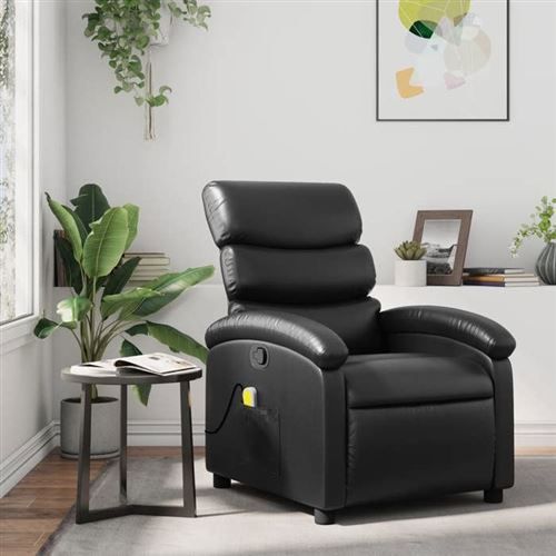 Non Communiqué Noir Vidaxl Fauteuil De Massage, Relaxation Similicuir