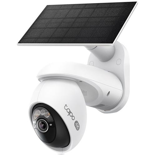  Cam&eacute;ra de surveillance ext&eacute;rieure solaire WiFi Tapo C660 Kit Blanc 4K 8MP vision 360 degr&eacute;s batterie 10000 mAh
