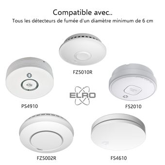 Kit de montage de l'aimant du détecteur de fumée ELRO FM7000 - 6 pièces -  Équipements et sécurité pour la maison - Achat & prix