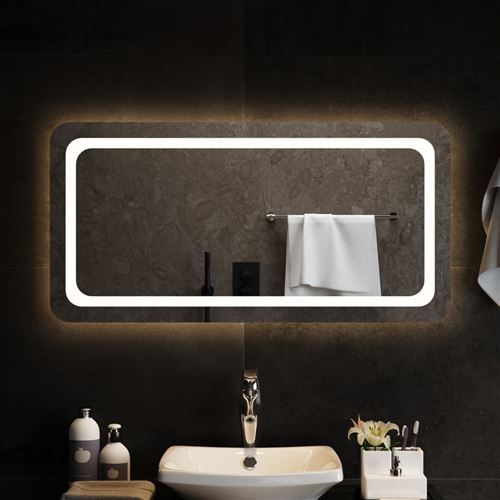 VIDAXL Miroir de salle de bain a LED 100x50 cm pas cher 