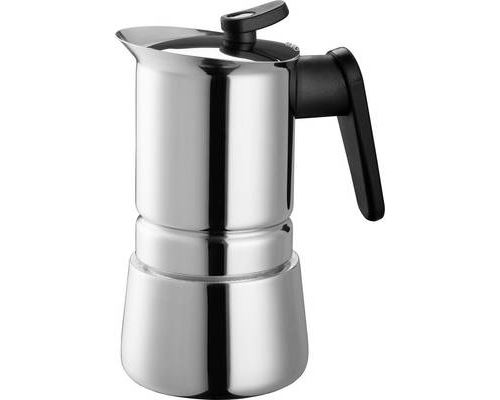 Steelmoka Cafetière italienne acier inoxydable Nombre de tasse=4