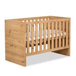AMELIA Lit bébé évolutif avec barrière de sécurité 120X60 Chêne
