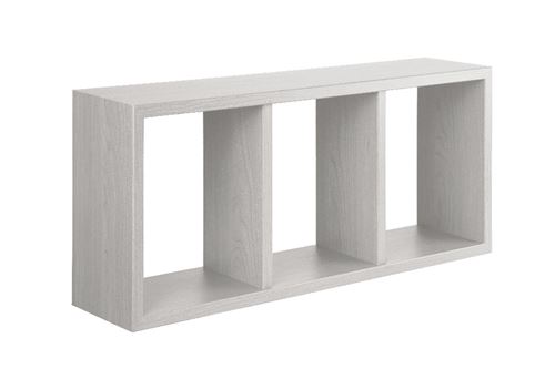 HOMEMANIA Étagère Tristano - Chêne Blanchi - 70 x 30 x 15,5 cm -