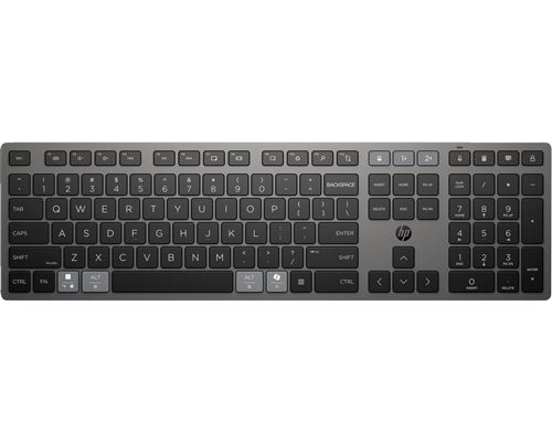 Non Communiqué Noir Hp 720 - Clavier - Multi-Appareil, Rechargeable, Alimenté Par Supercapacitor, 22 Touches Programmables - Full Size - Sans Fil - Bluetooth, 2.4 Ghz - Qwerty - Anglais - Tombée De Nuit