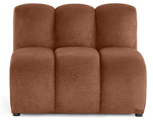 Non Communiqué Terracotta Debbie - Module D'assise En Tissu Texturé