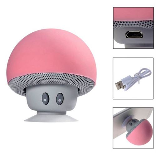 Mini enceinte Bluetooth champignon publicitaire personnalisée pas