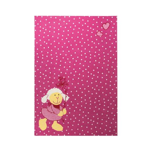 Tapis pour fille rose en polypropylène schnuggi sigikid