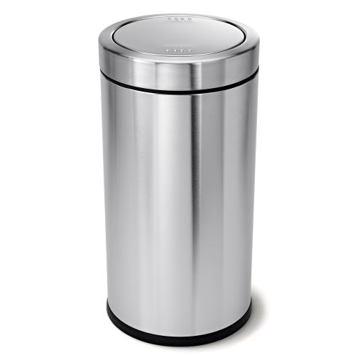 simplehuman Poubelle À Couvercle Basculant Acier Épais Inoxydable Brossé 55L