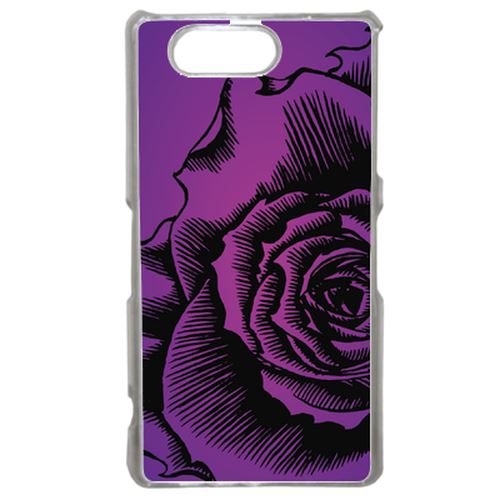 Coque Fleur Fond Fond Mauve Compatible Sony Xperia Z3 Transparent