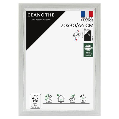 Cadre photo Perle gris clair 20x30 cm Brio 34110