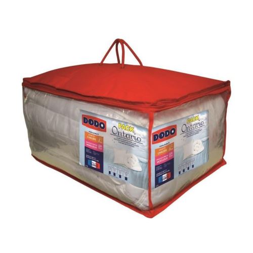 DODO Pack ONTARIO - 1 couette chaude 240x260 cm et 2 oreillers 60x60 cm blanc