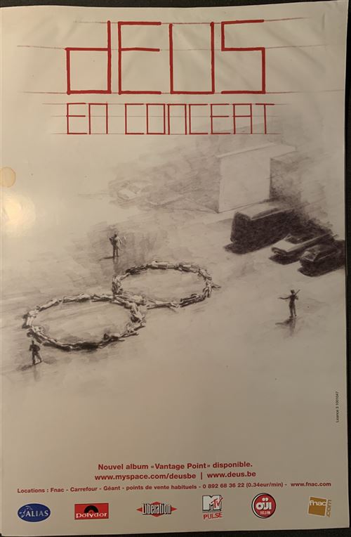 Deus - Vantage Point - En Concert - 40x60cm - Affiche