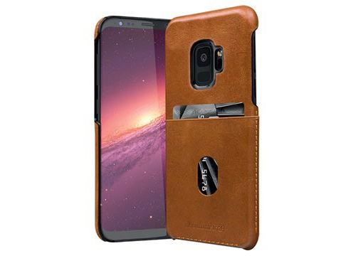 dbramante1928 Tune cc - Achterzijde behuizing voor mobiele telefoon - leer met grove nerf - geelbruin - voor Samsung Galaxy S9
