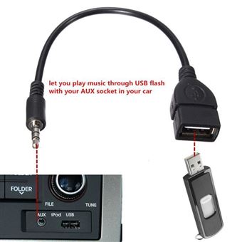 Adaptateur prise jack audio 3.5 mm à USB femelle - Adaptateur et