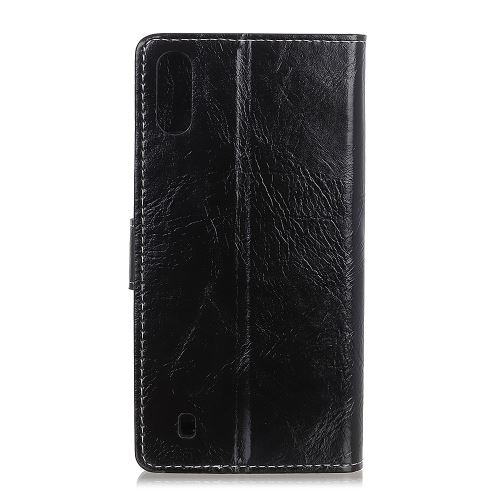 Etui en PU crazy horse noir pour votre Samsung Galaxy A10