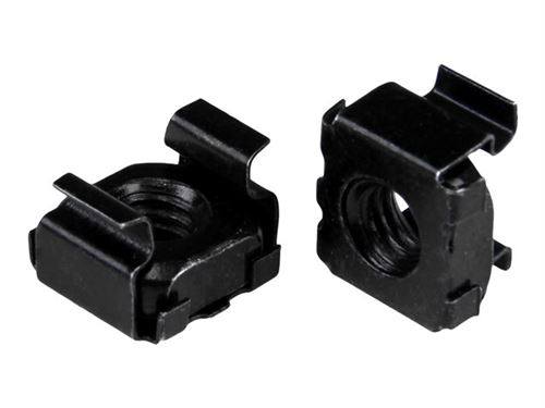 StarTech CABCAGENT62B Paquet de 100 Ecrous Cages de Montage M6 pour Rack/Armoire Serveur Noir