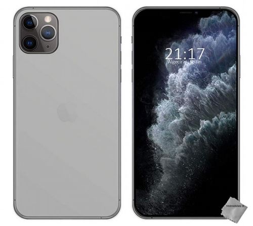 Housse etui coque pochette silicone gel fine pour Apple iPhone 11 Pro Max + verre trempe - BLANC TRANSPARENT - htdmobiles
