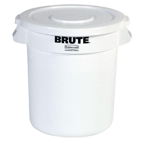 Collecteur blanc - 121,1 L - Rubbermaid - Polyéthylène 12110 cl