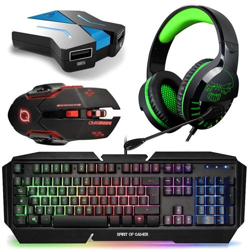 starter pack combo clavier souris casque pour xbox one