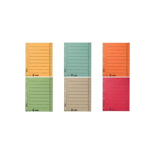 LEITZ intercalaires, format A4 extra large,en carton manille