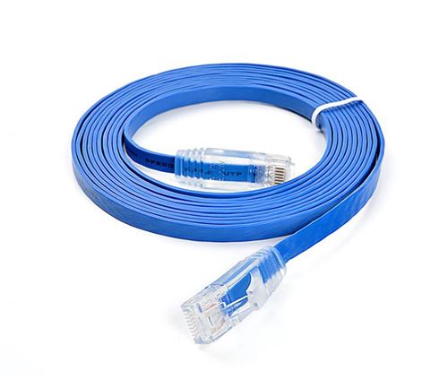 Belkin A3L981BT02MBLHS RJ45 Câble réseau, câble patch CAT 6 S/FTP 2.00 m bleu avec cliquet dencastrement