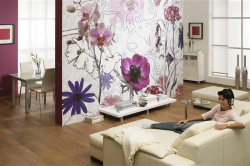 Komar Fototapete "Purple - Größe 368 x 254 cm" bedruckt glatt Wohnzimmer, Schlafzimmer