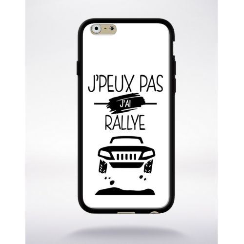 Coque j peux pas j ai rallye 1 compatible apple iphone 6 bord noir silicone