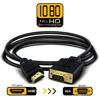 15% sur VSHOP® Câble Actif 1080P HDMI Mâle vers VGA Mâle