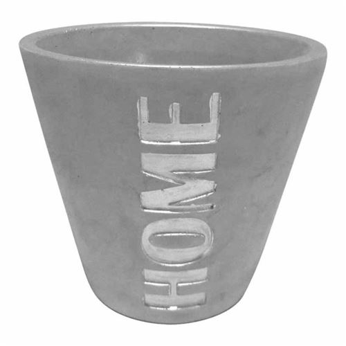 Paris Prix - Cache Pot Effet Béton home 13cm Argent