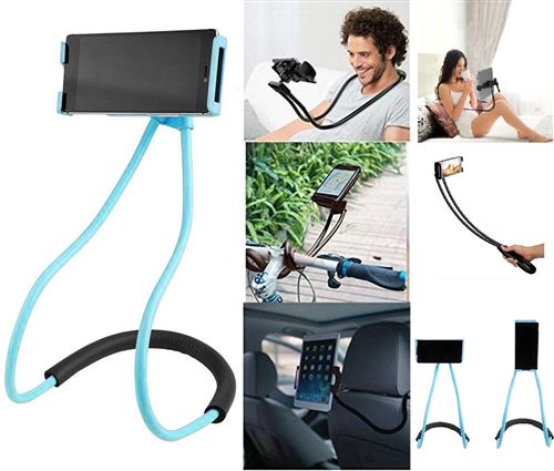 Support Nuque Lazy pour HONOR 9 Lite Smartphone Selfie Bureau Universel Flexible Reglable (BLEU)