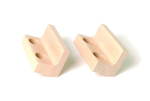 Nic bancs 8 cm en bois naturel 2 pièces