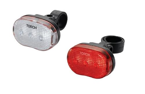 Torch set d'éclairage White Bright 3 et Tail Bright 3 piles LED