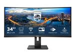 Philips 345B1C - Écran LED - incurvé - 34" - 3440 x 1440 WQHD @ 100 Hz - VA - 300 cd/m² - 3000:1 - 5 ms - 2xHDMI, DisplayPort - haut-parleurs - texture noire