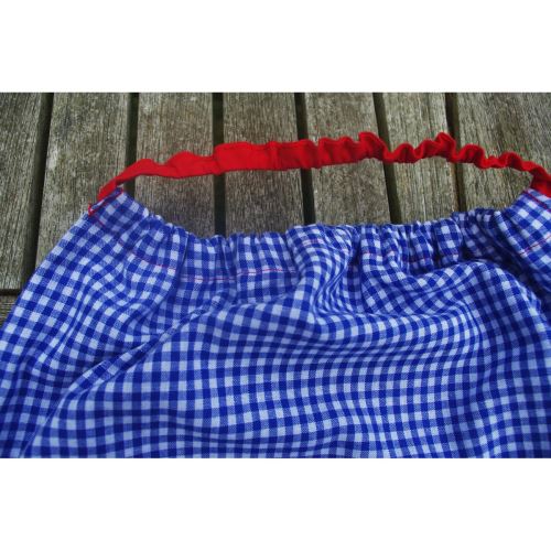 Serviette De Table Enfant A Elastique Carreaux Rouge Marine Bus