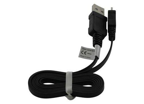 Câble de Données Plat MicroUSB - Noir - 0.95m
