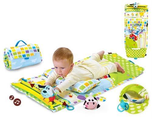 Couverture boca abajo + voiture Yookidoo 100x46