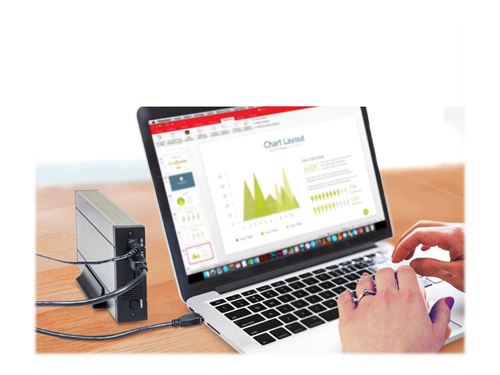 PORT - Storage enclosure - 3.5 - 1 Kanaal - SATA 3Gb/s - USB 3.0