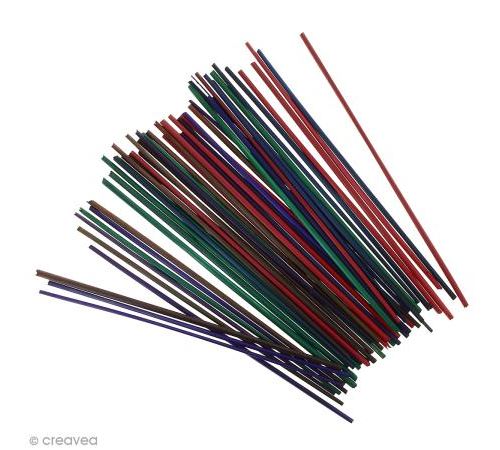 Pailles naturelles Multicolores en osier - 22 cm - 50 pcs