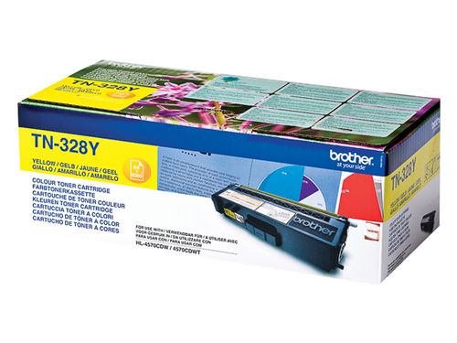 Brother TN328Y - geel - origineel - tonercartridge