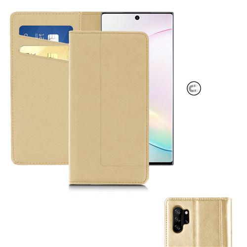 Etui Deluxe Doré Porte carte pour Samsung Galaxy Note 10 Plus