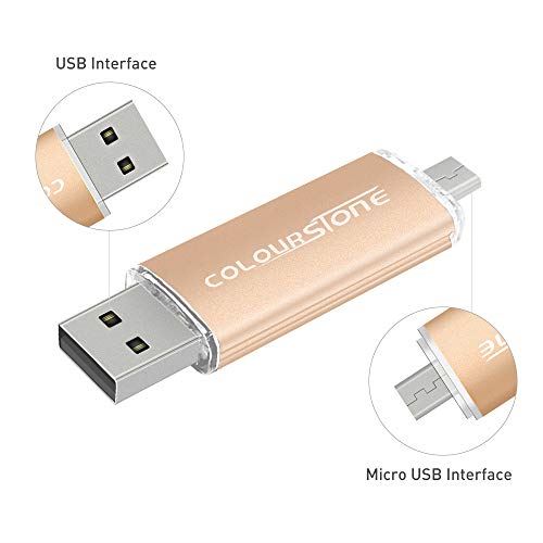 OTG mémoire USB 2.0, colourstone nouveauté 32Go Pendrive du Port Dual Compatible avec Samsung Huawei Smartphones et tablettes mémoir