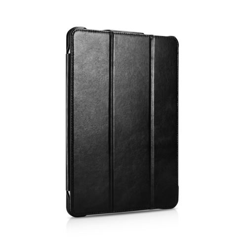 Etui en cuir véritable ancien support automatique sommeil/éveil/tri-pliable vintage noir pour votre Apple iPad Pro 11 pouces (2018)