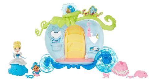 Disney princess - le carrosse de cendrillon (mini poupée 8 cm, accessoires)
