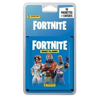 Pack de 10 pochettes Panini Fortnite + 1 pochette offerte