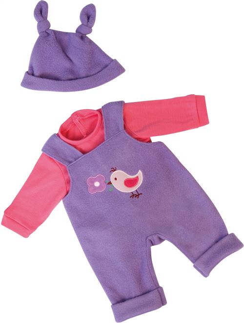 Bayer vêtements mis 38 cm trois pièces violet / rose