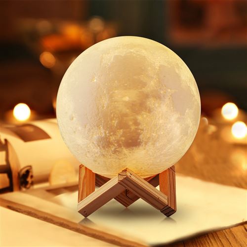 Lampe Lune 3d Tactile lune Lumière avec interrupteur 15cm