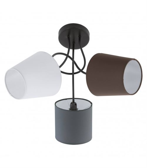 Plafonnier ALMEIDA 3 ampoules noir