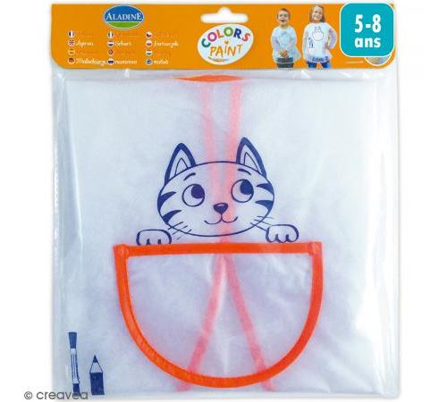 Tablier de peinture pour enfant - Taille 5 à 8 ans